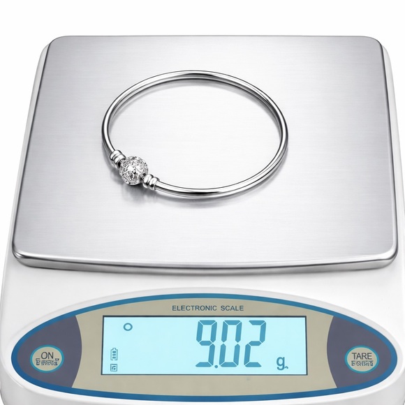 Pandora “You’re a Rising Star” Sterling Silver Pavé Bangle Bracelet 7” - Picture 4 of 5